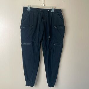 Black Cotton Drawstring Sweatpants